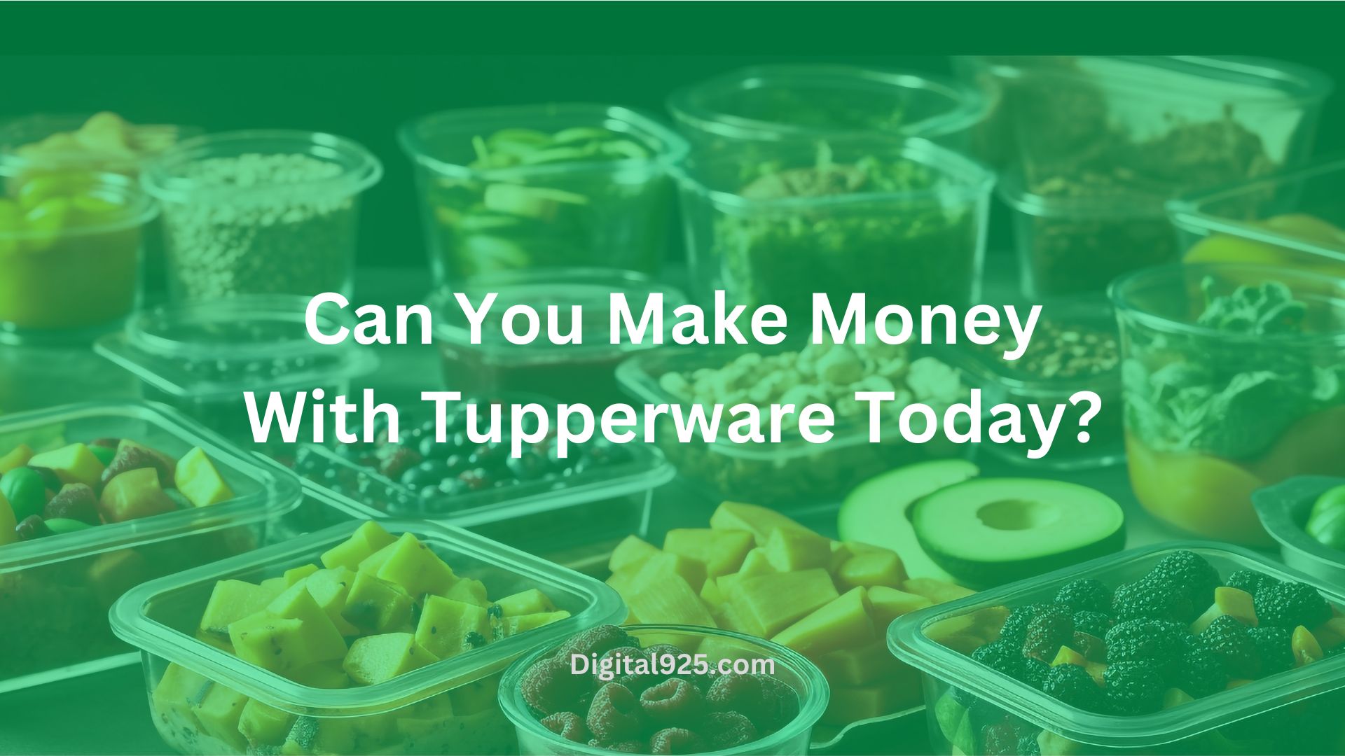 Can You Make Money With Tupperware Today?